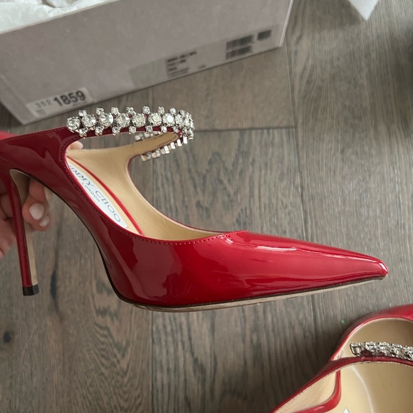 SOLD. Jimmy Choo Crystal Mules Red - Picture 8 of 8